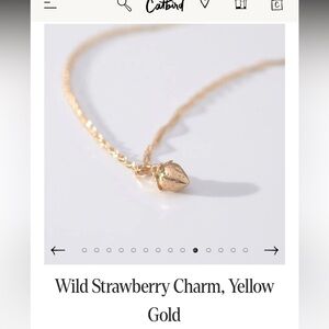 Catbird Strawberry Charm, Yellow Gold